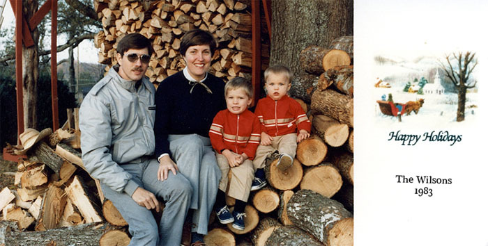 Everyone sits on top of our winter wood pile, chopped, split and ready for storage under the tree house.