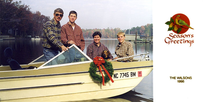 Boat trip for guys down river to Beaufort, SC commemorates Banks' high school graduation; Diane has coast guard on speed dial!
