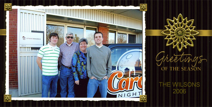 Both boys are busy with their businesses; Hunter displays his new company van in front of Banks' new office condo.